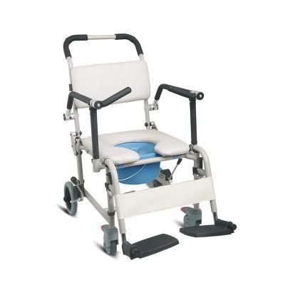 Medical Hospital Equipment Transfer Bedside Commode Wheelchair with COM Board