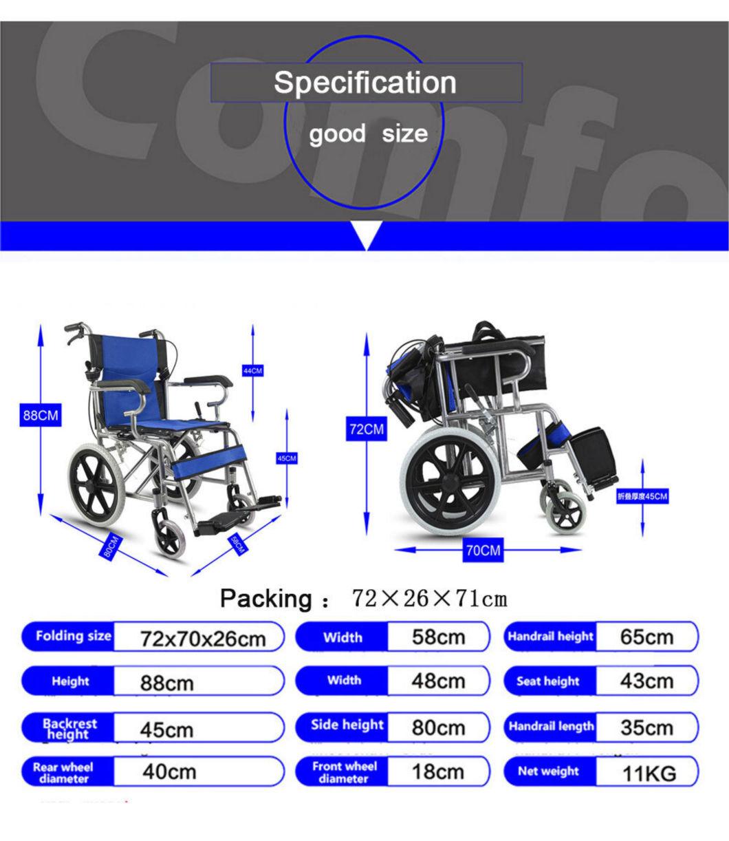 Aluminium Alloy Ghmed Standard Package China Wheel Chair Wheelchair with CE