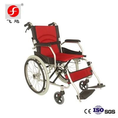 Folding Aluminum Alloy Light Weight and Economical Manual Wheelchair for Handicapped Persons