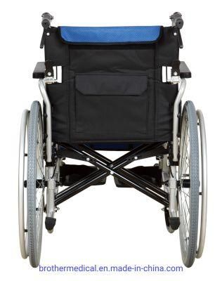 Foldable Backrest Lightweight Leisure Aluminum Wheelchair