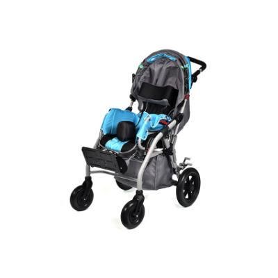 116cm Overall Height New Design Aluminum Kids Reclining Folding Cp Wheelchair