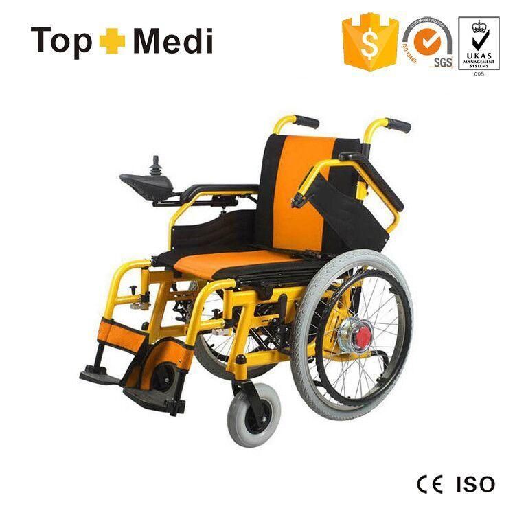 Factory Price Steel Folding Large Sale Electric Wheelchair for Disabled