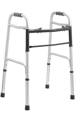 Good Adjustable Foldable Portable Rollator Walker for Disabled Patients 8 Level Lightweight European Folding Aluminum Walking Frame Aids