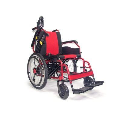Hot Selling Lightweight Foldable Electric Power Wheelchair with Electromagnetic Brake
