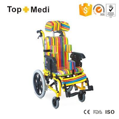 Cerebral Palsy High Back and Height Adjustable Aluminum Wheelchair
