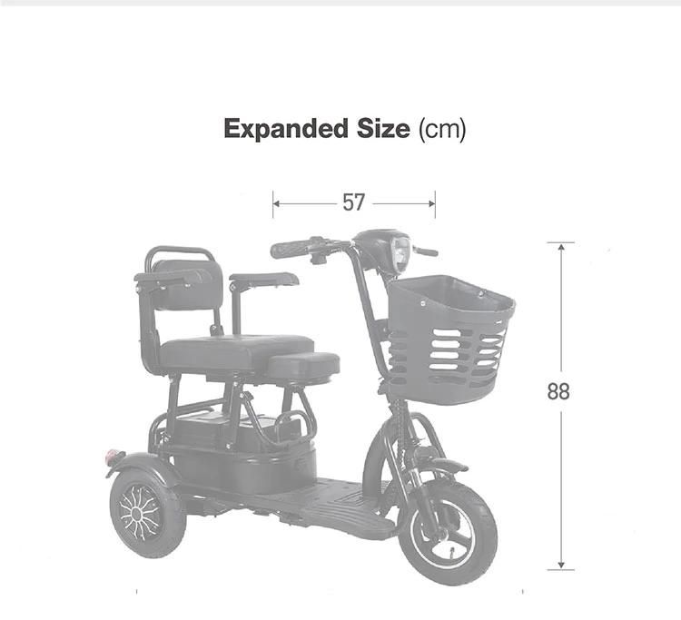 High Quality Tricycle Electric Mobility Scooter Three Wheel for Disabled People