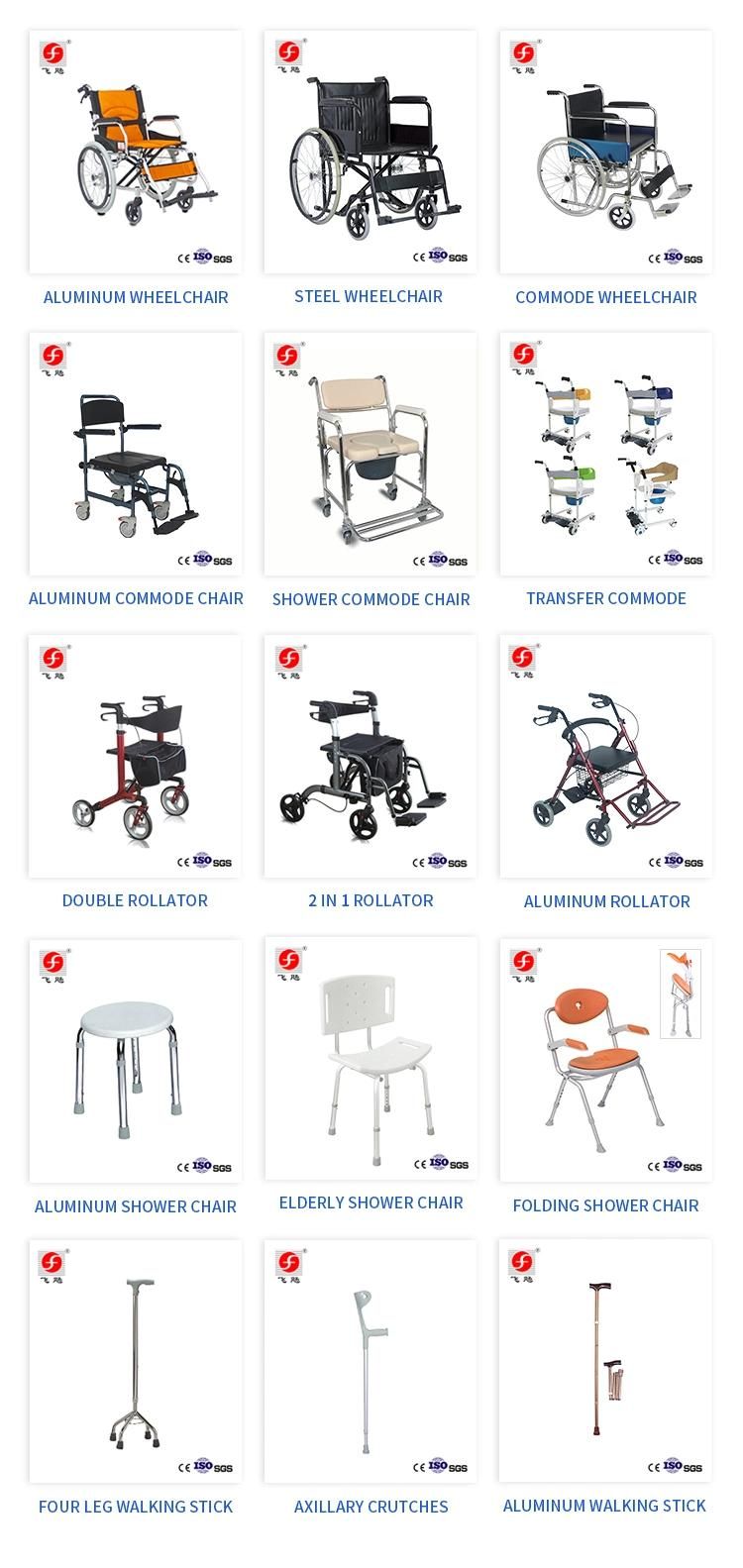 Multifunctional Transport Lightweight Commode Wheel Chair Manual Wheelchair