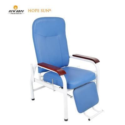 HS5804 Hospital Adjustable Transfusion Recliner Chair with Storage Basket Footrest