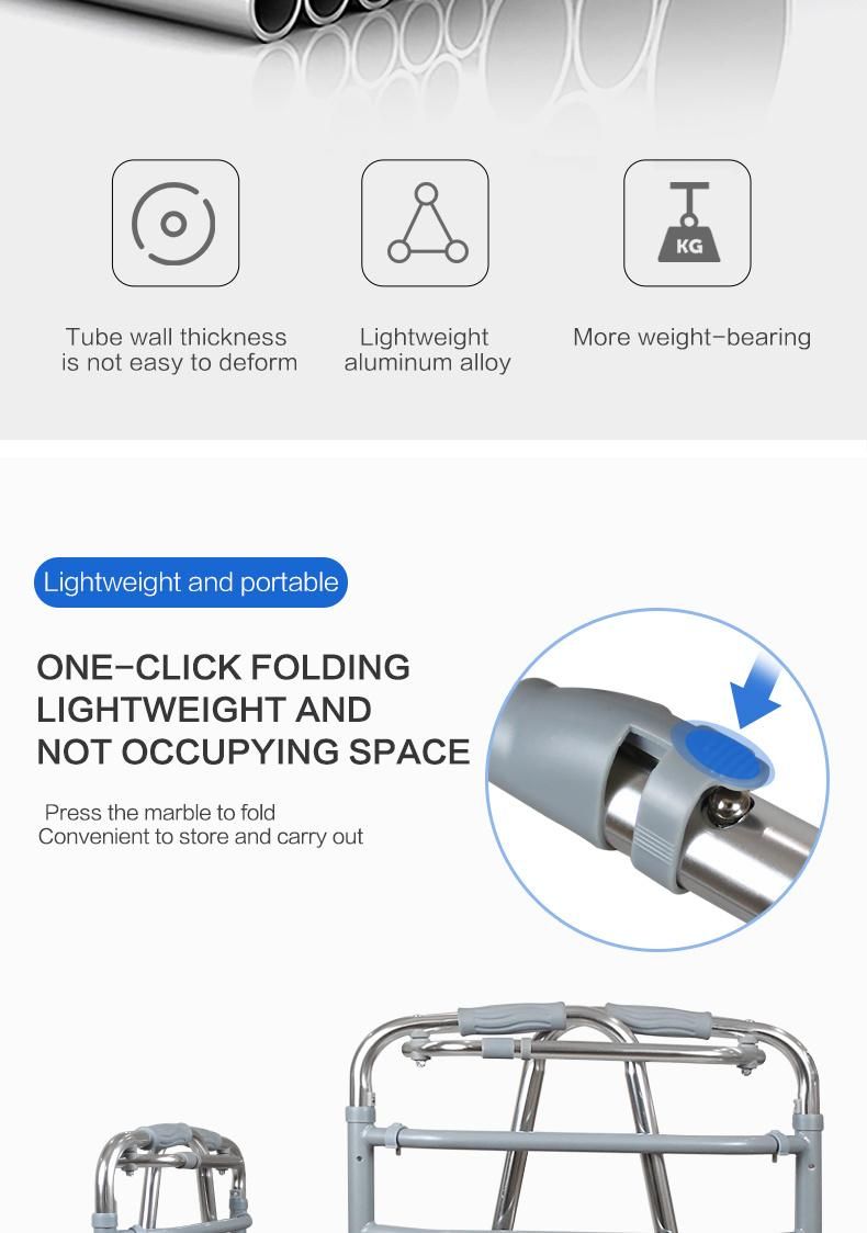 Hanqi Hq215L High Quality Foldable Walker for Patient