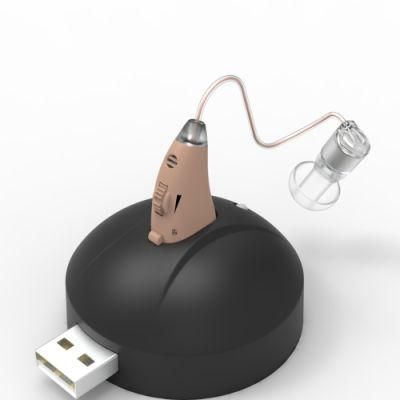 Mini Hidden Behind Ear Rechargeable Hearing Aid Amplifier Aid Hearing Loss