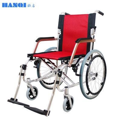 Hanqi Hq801L High Quality Aluminum Manual Wheelchair for Disable or Senior Patient