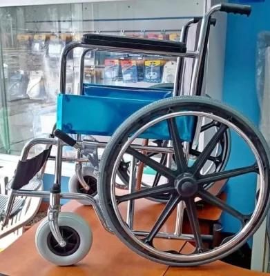 Medical Equipment Chrome Plated Manual Portable Wheelchair for The Disabled