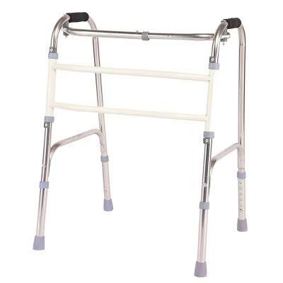 Hospital Equipment Lightweight Standing Frame Aluminum Folding Walking Aid Walker