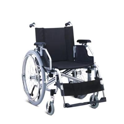 2022 Carrying Aluminum Wheelchair with Flip-up and Height Adjustable Inclined Armrest and Anti-Tippers