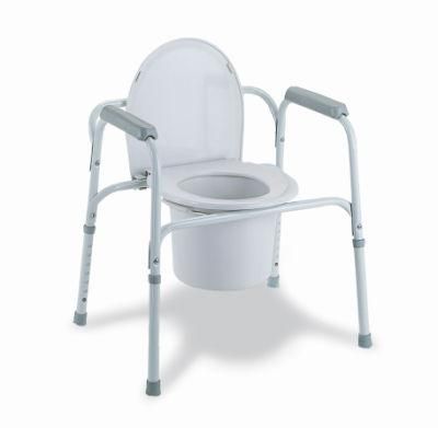 Chrome Plastic Steel Commode Toilet Chair for Elderly with Good Service Bme 668