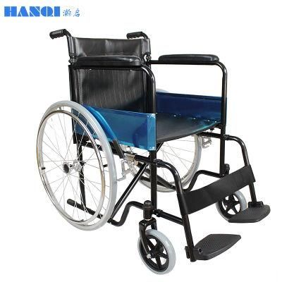 Hanqi Hq809f High Quality Medical Equipment Manual Folding Wheelchair