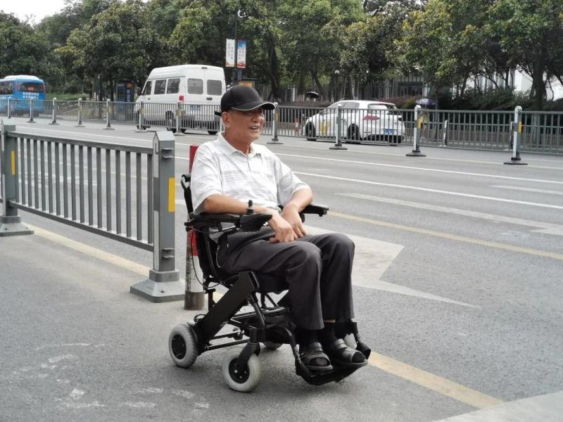 aluminum Alloy Motorized Blushless Motor Wheelchair with Solid Tire