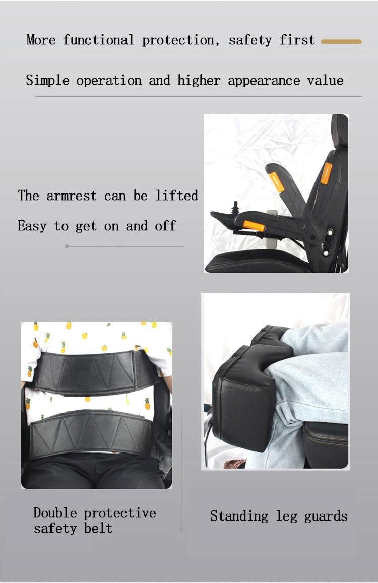 Handicapped Standing up Sedia a Rotelle Elettrica Adjustable Height Power Electric Wheelchair