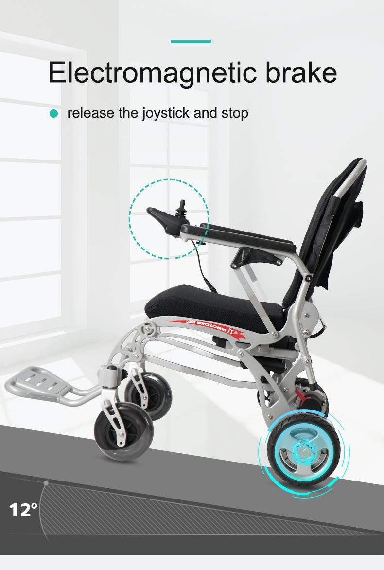 25km Long Driving Foldable Lithium Battery Powered Lightweight Wheelchair