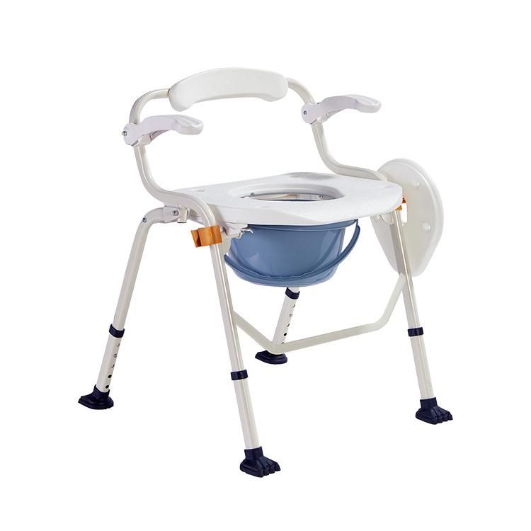 Durable Folding Adjustable Elderly Disabled 3 in 1steel Nursing Chair for Commode/Toilet/Shower