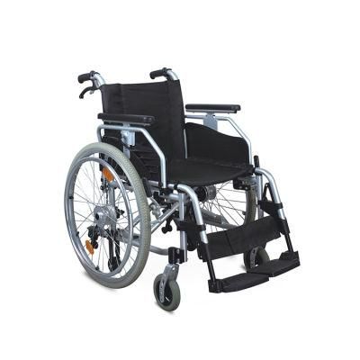 Topmedi Medical Lightweight Aluminum Alloy Manual Wheelchair with Detachable Footrest