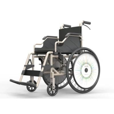 Fashion Medical Equipment Aluminum Handicap Portable Walker Folding Manual Wheelchair