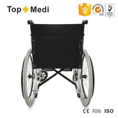 China Non-Tilted Topmedi Second Hand Wheelchiar Lightweight Wheelchairs for Sale