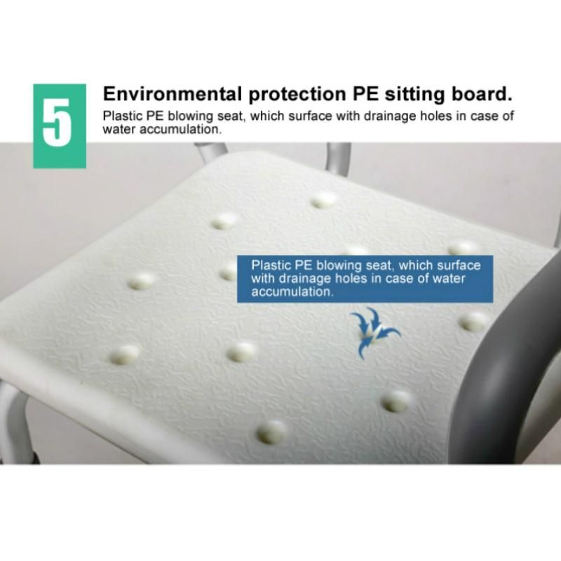 Bathroom Accessories Foldable Aluminum Lightweight Shower Seat for Elderly