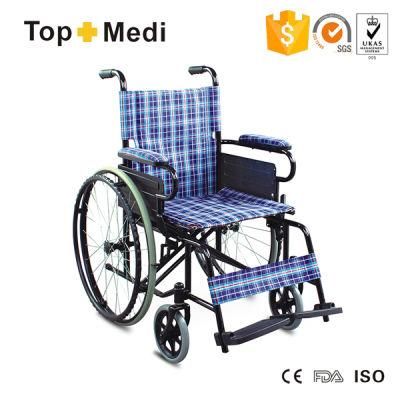 Fashion Outdoor Lightweight Steel Wheelchair with Lower Price