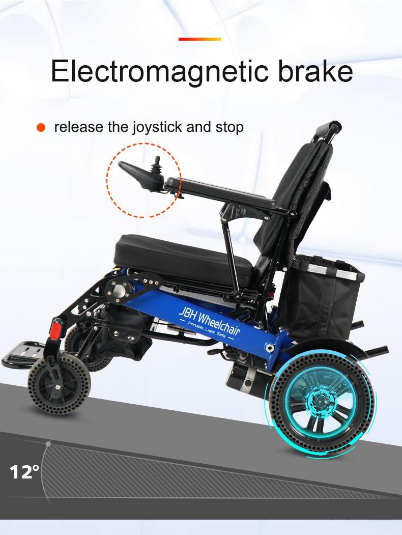 Jbh Hot Selling Comfortable Seating Electric Power Wheelchair with Lithium Battery