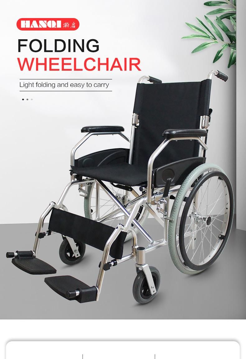 Hq863L Cheapest High Quality Homecare Manual Lightweight Fordable Wheelchair