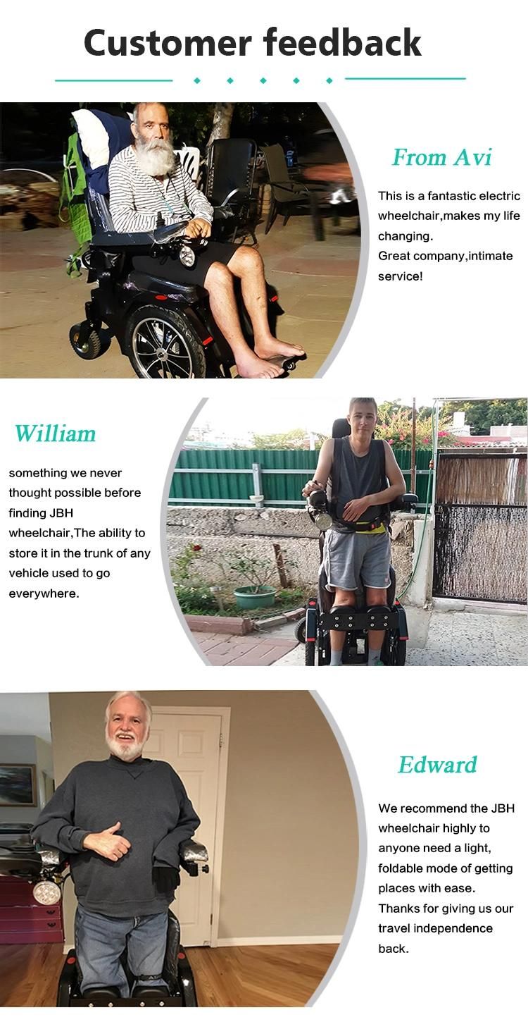 Luxury Reclining Standing Power Electric Wheelchair for Paralyzed People