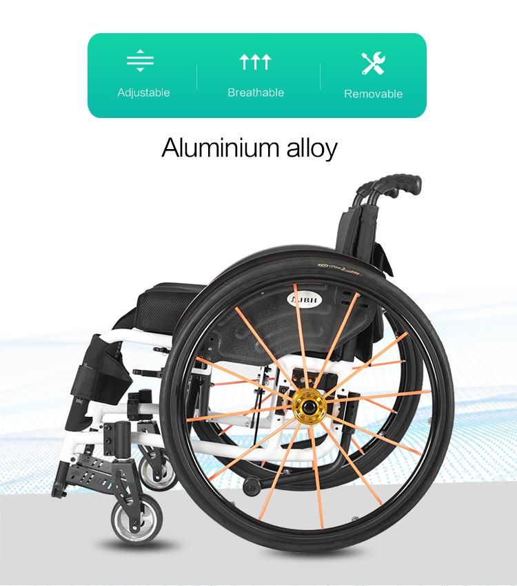 Jbh S002 Lightweight Folding Aluminum Alloy Colorful Sports Wheelchair