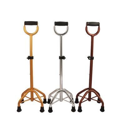 Adjustable High Quality Walking Stick for The Elderly Auxiliary Walk Four-Legged Non-Slip Crutches