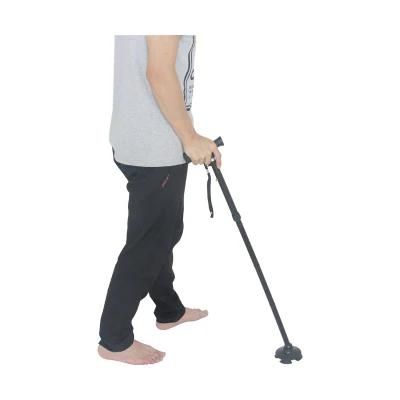 Folding Adjustable Quad Cane Old Man Crutch Four-Legged Walking Stick