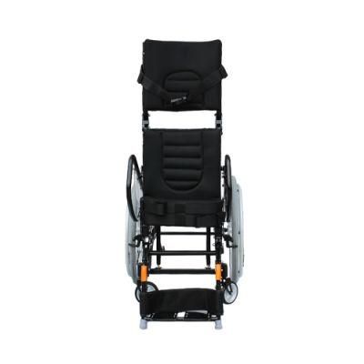 Aluminium Alloy Aid Standing Manual Patient Transfer Chair Aluminum Folding Wheelchair with Good Service
