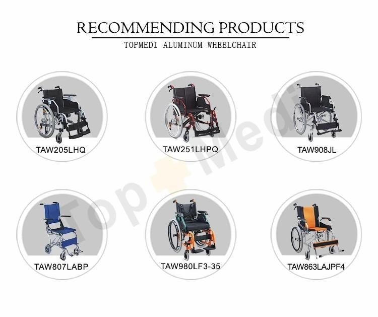 Outdoor Transport Patient One Handed Folding Manual Wheelchair