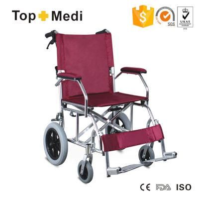 Topmedi Aluminum Transit Manual Wheelchair for Elder