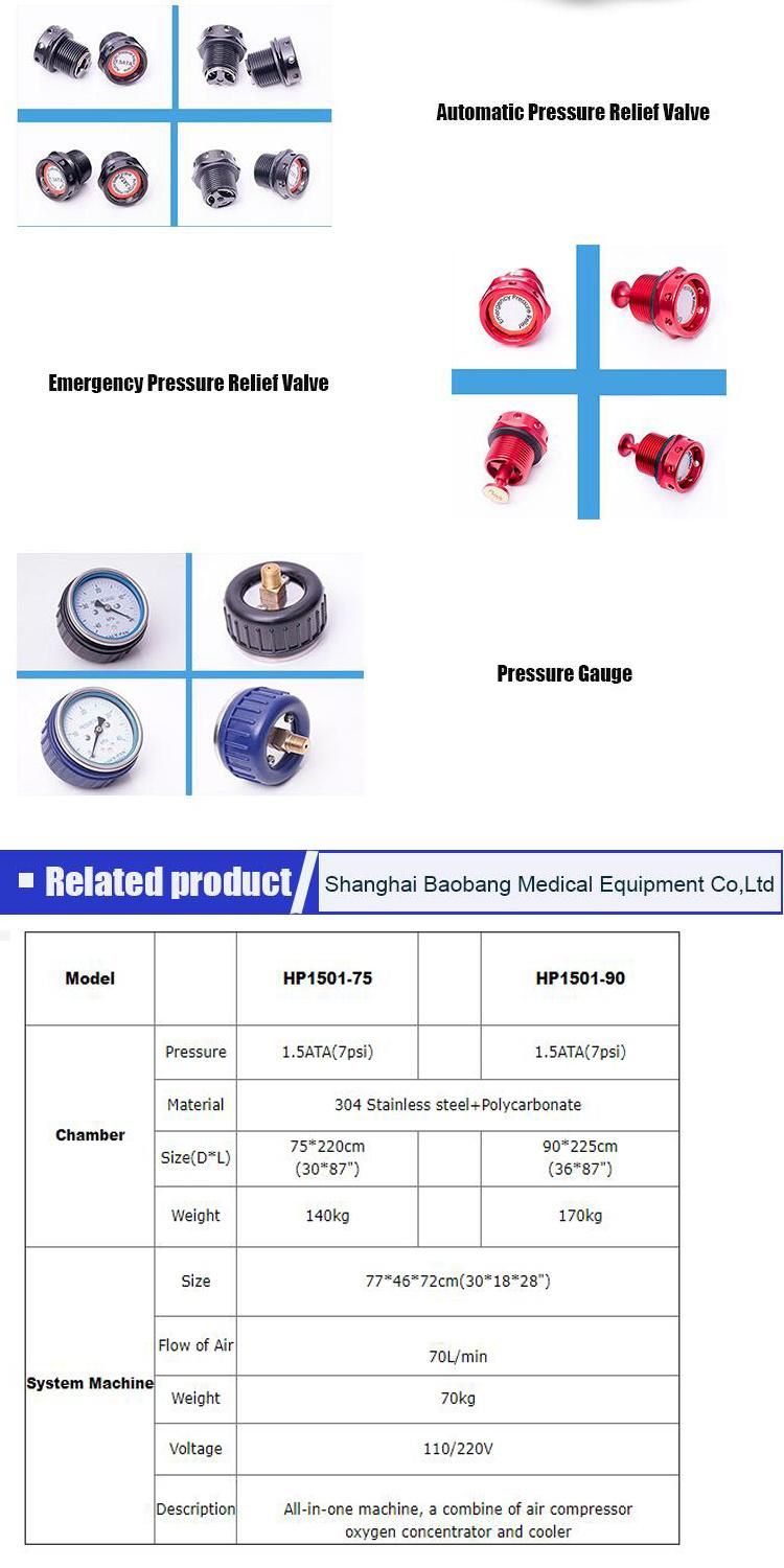 1.5 ATA Environmental Hard Hyperbaric Oxygen Therapy Chamber