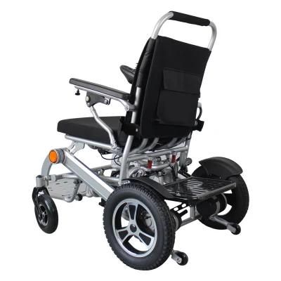 12.5 Inch Wheel Lightweight Electric Wheelchair Foldable with Back Luggage Tray