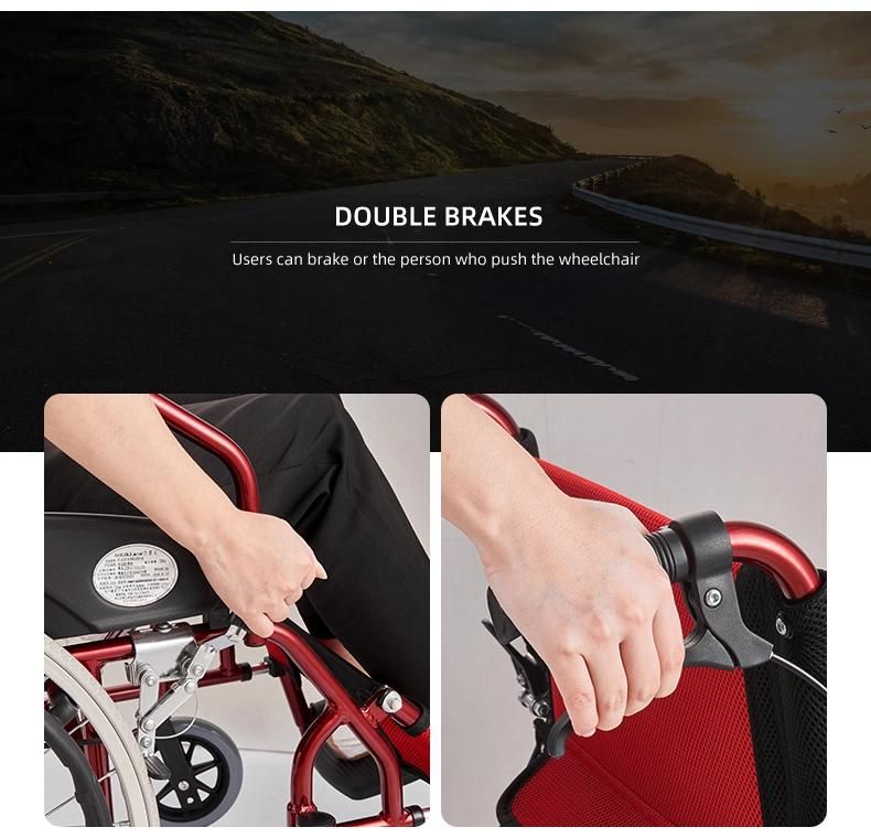 Aluminum Wheelchair Transport Wheelchair (ALK863LABJ)