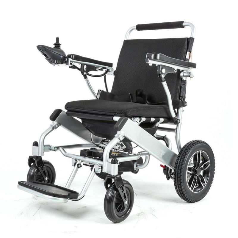 Outdoor Travel Motorized Foldable Powered Electric Lightweight Wheelchair for Disabled