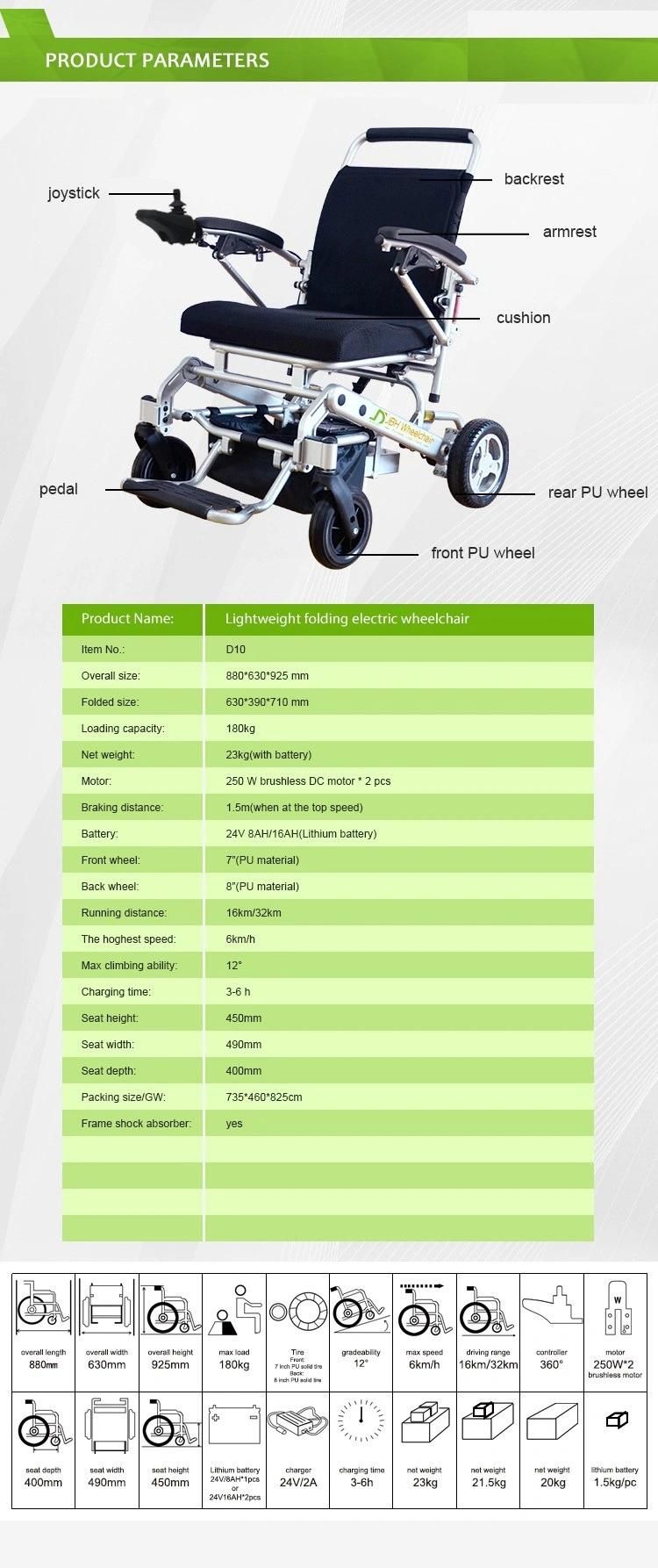 China Wheelchair Wholesalers Sell Mobi Folding Electric Handicapped Wheelchair