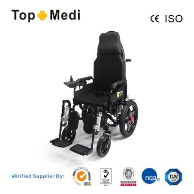 China Topmedi Silla De Ruedas Disabled Scooter High Back Electric Wheelchair with Factory Price