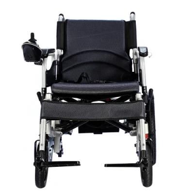 Factory Medical Equipment Apparatus Carbon Steel Folding Electric Wheelchairs with 500W Brush Motor and 13ah Lithium Battery