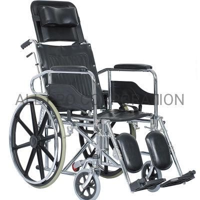 Steel Foldable Adjustable Light Weight Luxury High Back Wheelchair
