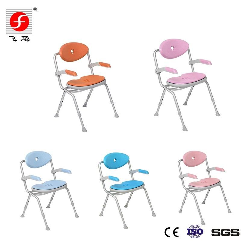 Foldable Aluminum Shower Chair Tool Free Assembly for The Elderly and Disabled