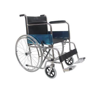 Handicapped Steel Foldable Economic Cheapest Wheelchair 809 for Disabled