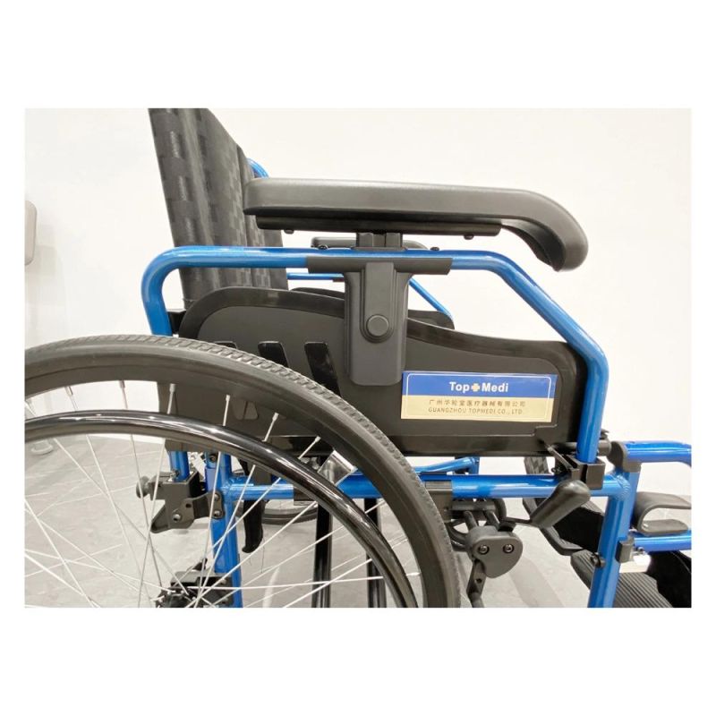 Good Price New Lightweight Outdoor Aluminum Handicapped Foldable Disabled Scooter Wheelchair with ISO