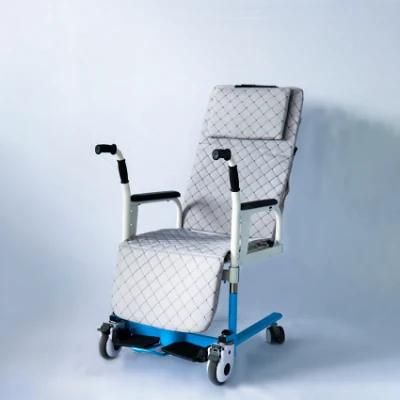 Patient Transfer Wheelchair Commode Chair for Elderly Reclining